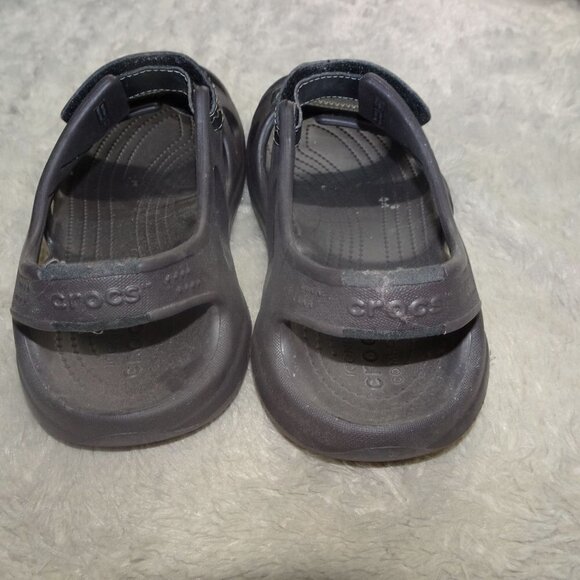 Black Iconic Crocs Comfort Sandals Size 11 - Picture 4 of 7